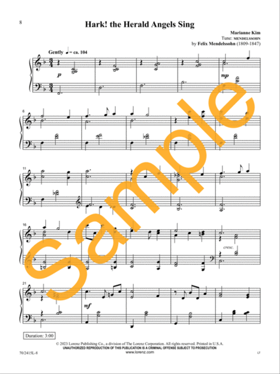 Come, Let Us Adore Him Piano Solo scores gallery preview page 8