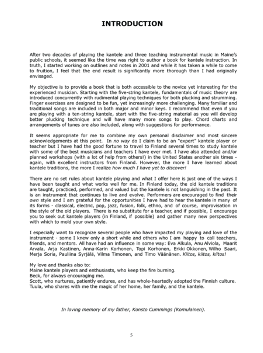 Finnish Kantele Book and Digital Audio scores gallery preview page 6