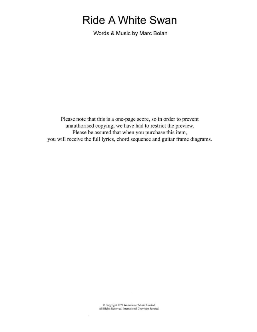 Ride A White Swan Acoustic Guitar scores gallery preview page 1
