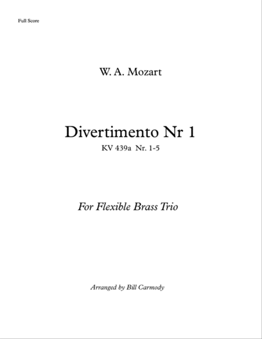Mozart Divertimento Nr. 1 (K. 439a) Flexible Brass Tro Brass Ensemble scores gallery preview page 2