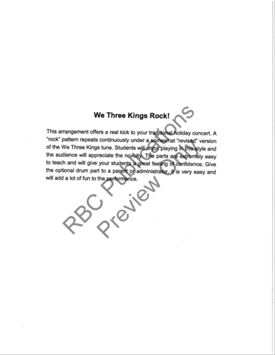 We Three Kings Rock (Score) String Orchestra scores gallery preview page 3