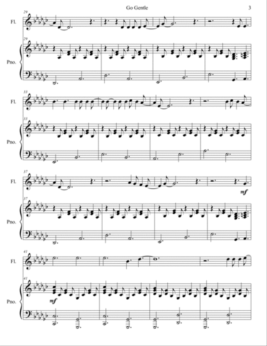 Go Gentle Flute Solo scores gallery preview page 4