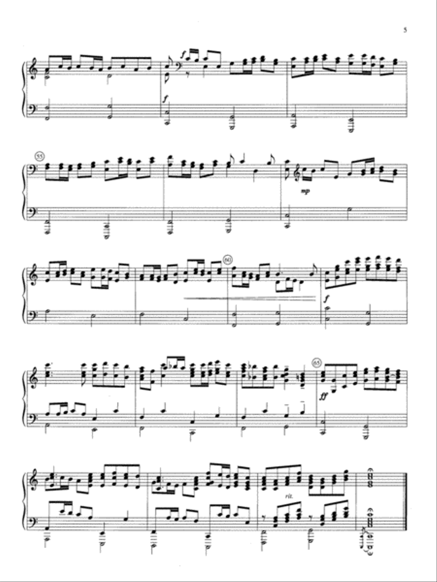 Pachelbel's Canon Piano Solo scores gallery preview page 6