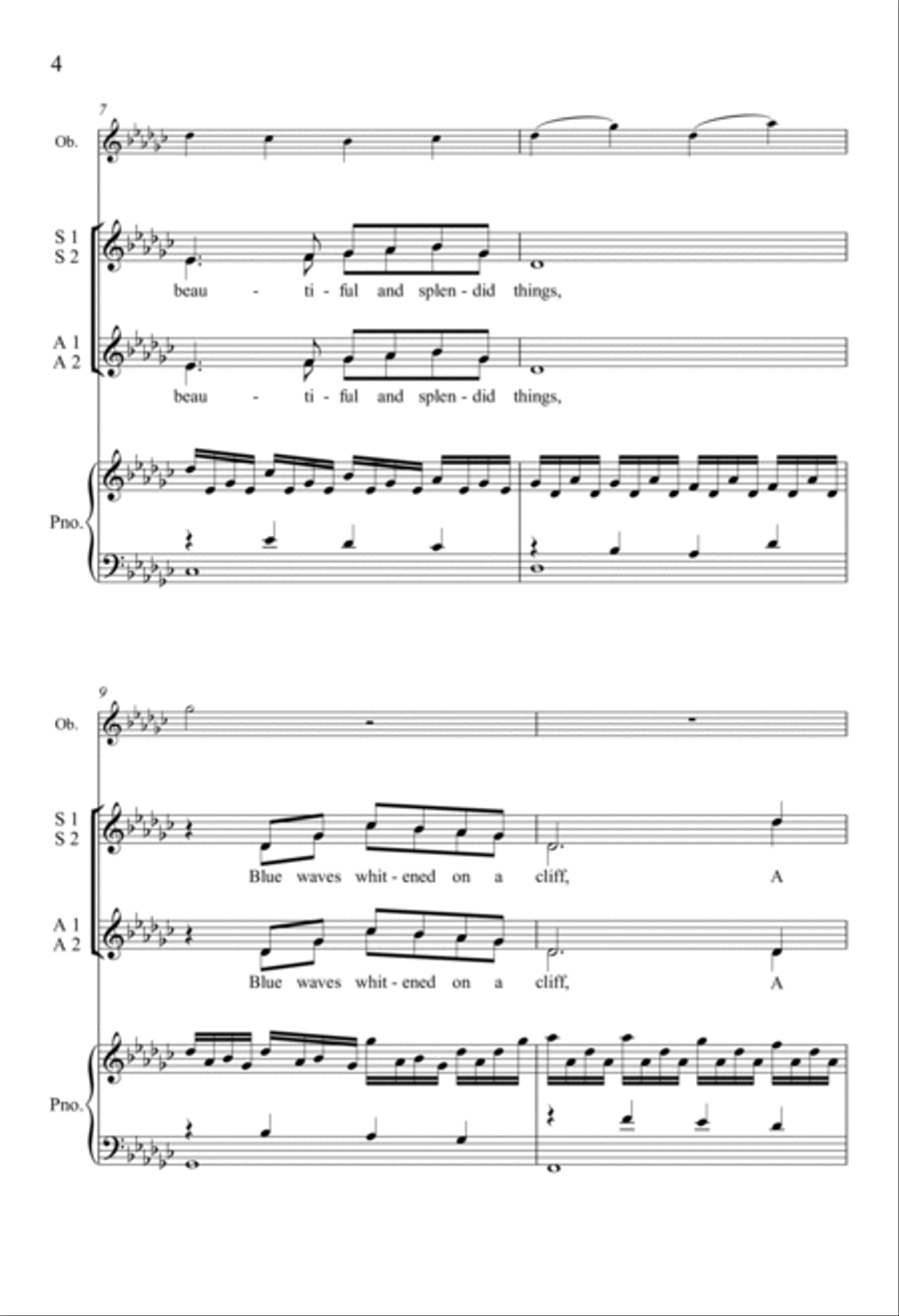 Spend All You Have On Loveliness from For a Breath of Ecstasy SSAA scores gallery preview page 3