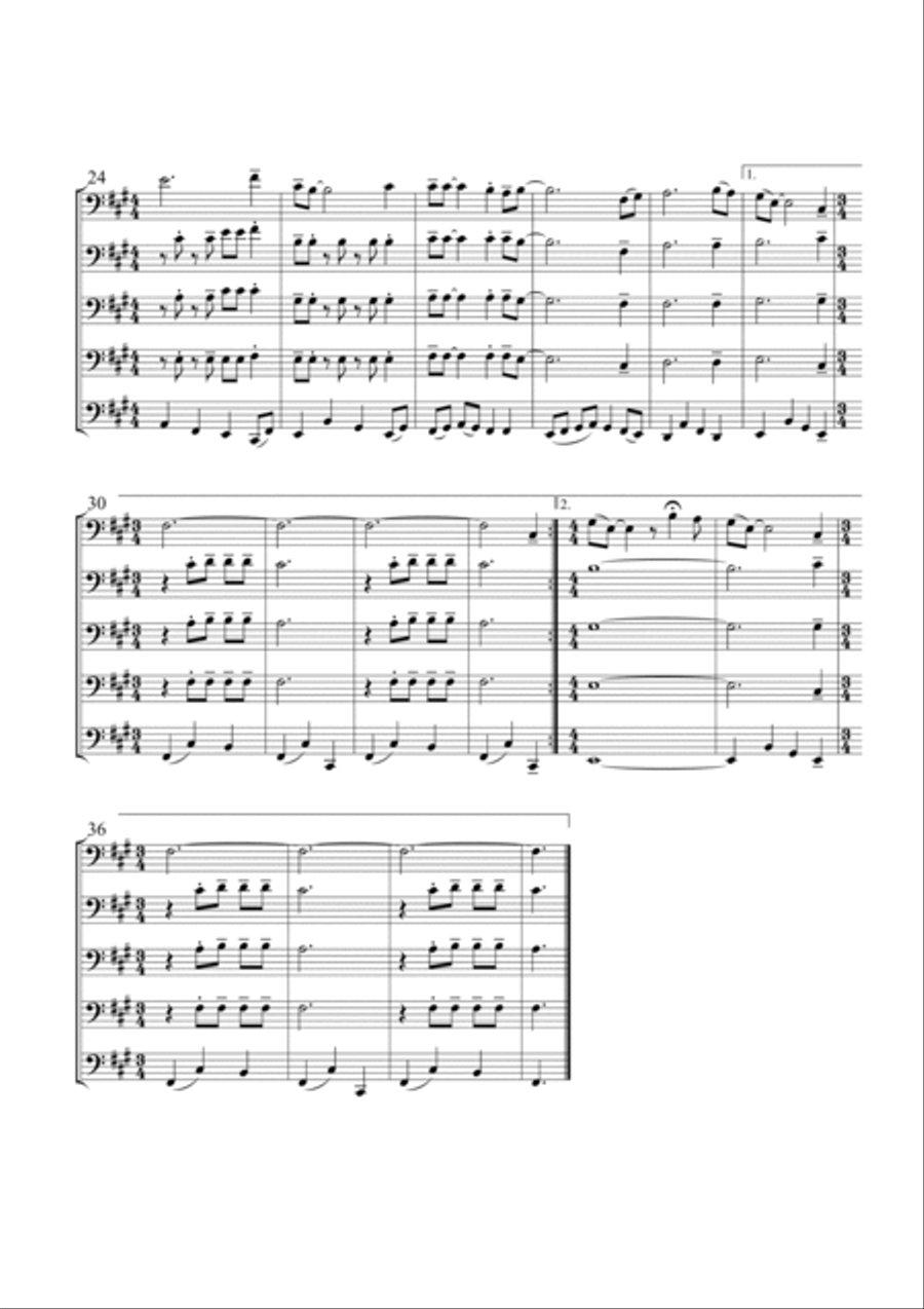 A Taste Of Honey Brass Quintet scores gallery preview page 3