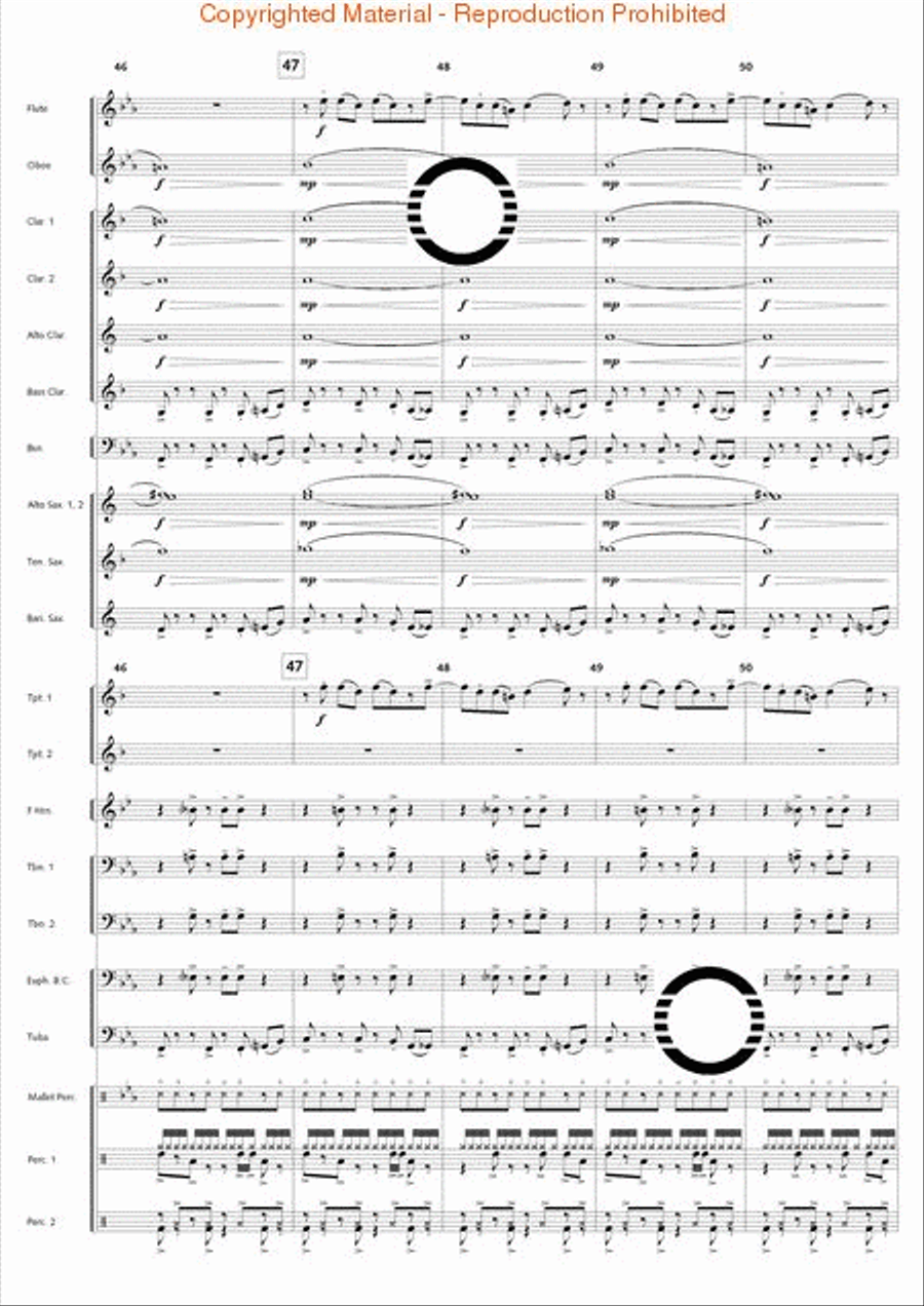 Bossa Nova Breeze Bossa Nova Breeze Concert Band scores gallery preview page 11