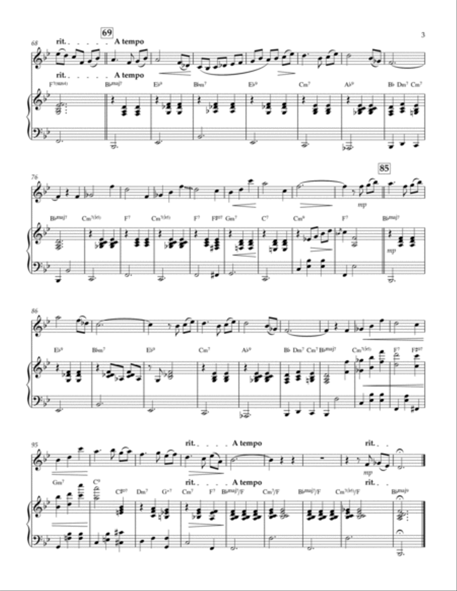 Tenderly Tenderly Violin Solo scores gallery preview page 3
