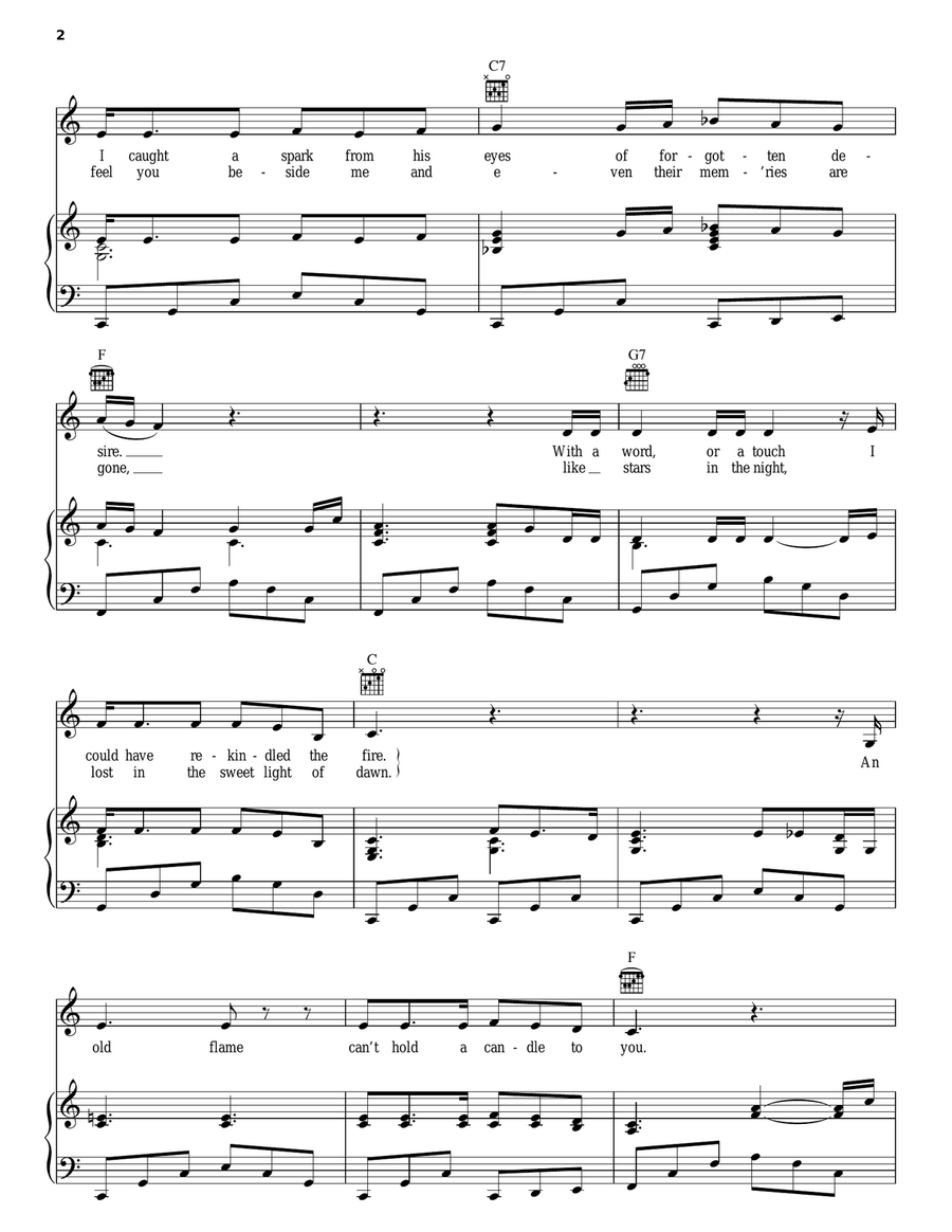 Old Flames (Can't Hold A Candle To You) Piano, Vocal, Guitar scores gallery preview page 2