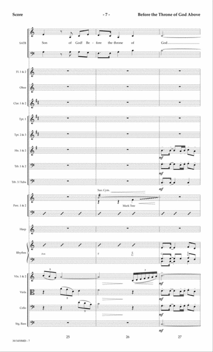 Before the Throne of God Above - Orchestral Score and Parts Choir scores gallery preview page 10