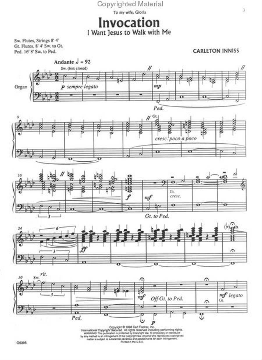 A Spiritual Service A Spiritual Service Organ Solo scores gallery preview page 2