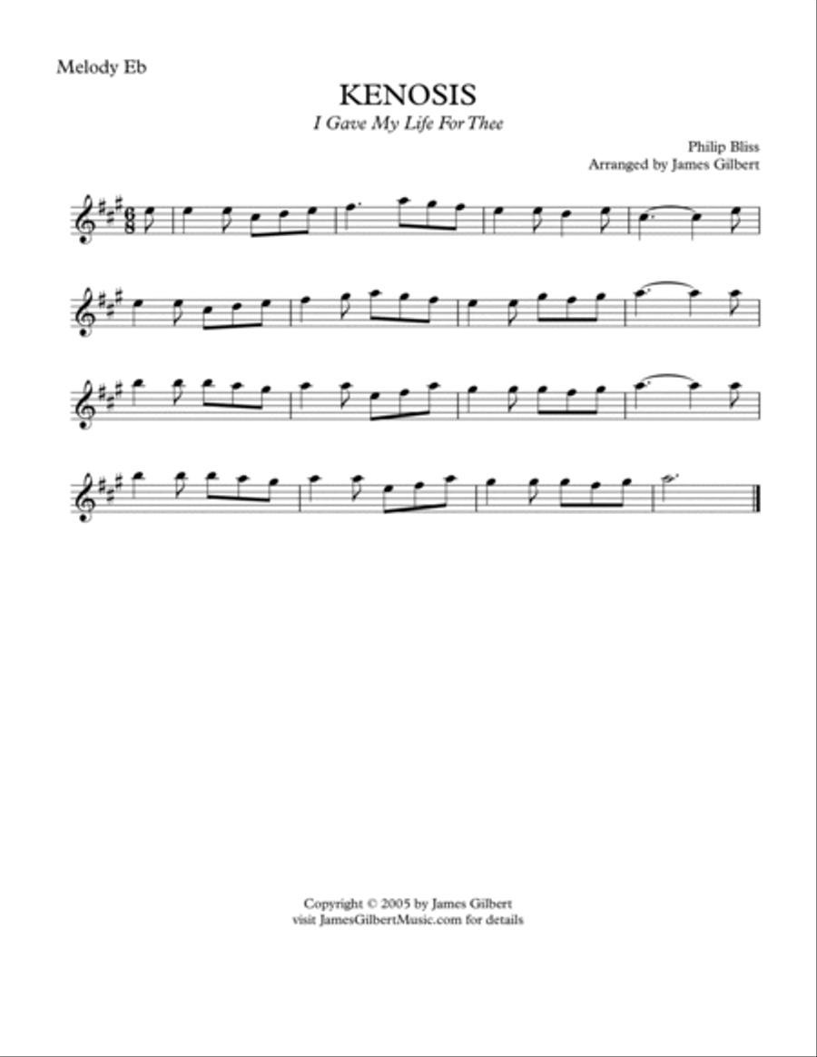 KENOSIS (I Gave My Life For Thee) Small Ensemble scores gallery preview page 6
