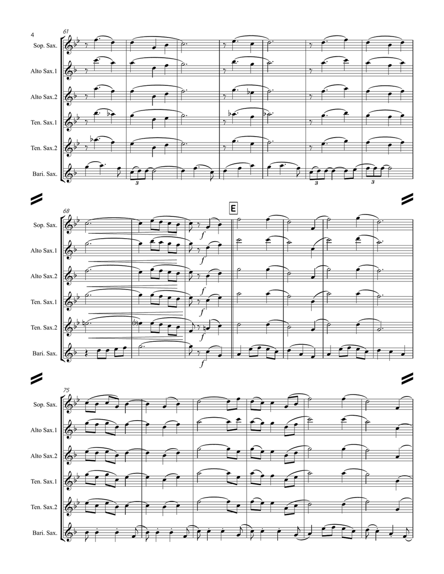 What The World Needs Now Is Love Saxophone Quintet scores gallery preview page 5