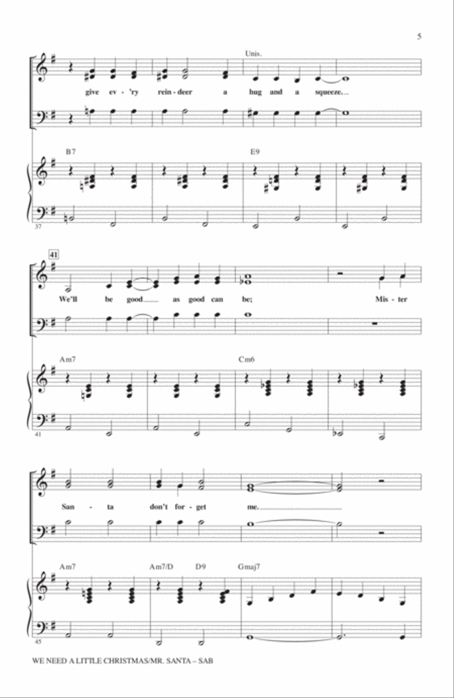 We Need A Little Christmas / Mister Santa 3-Part scores gallery preview page 4