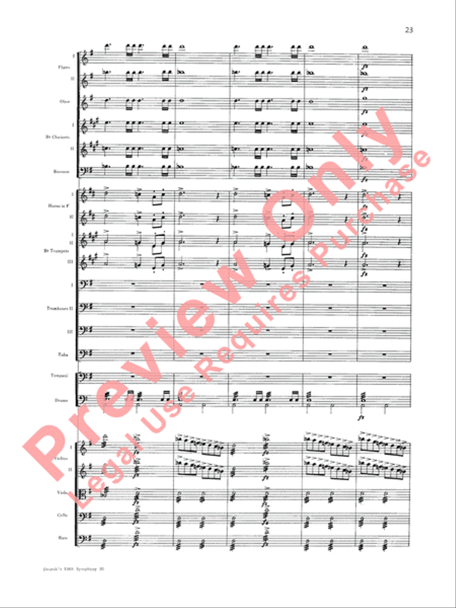 Dvorák's Fifth Symphony (New World, Fourth Movement) Full Orchestra scores gallery preview page 24