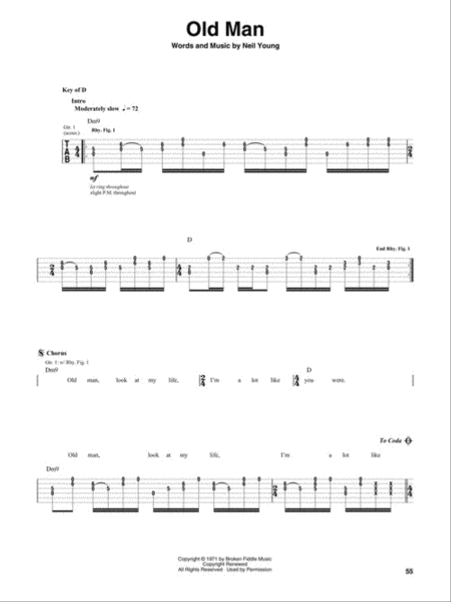 Neil Young - Decade Guitar Tablature scores gallery preview page 5