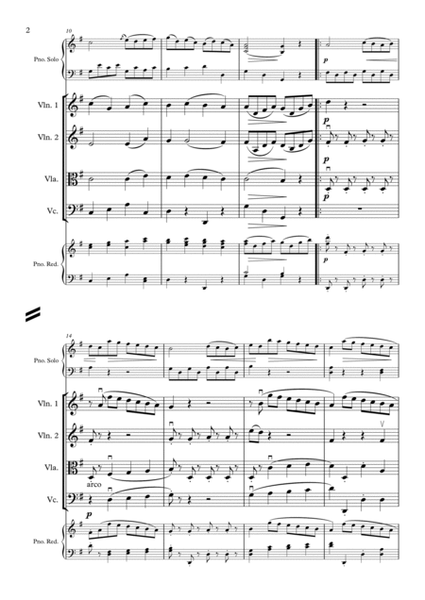 Beethoven - Sonatina in G - Piano & String Quartet/String Orchestra