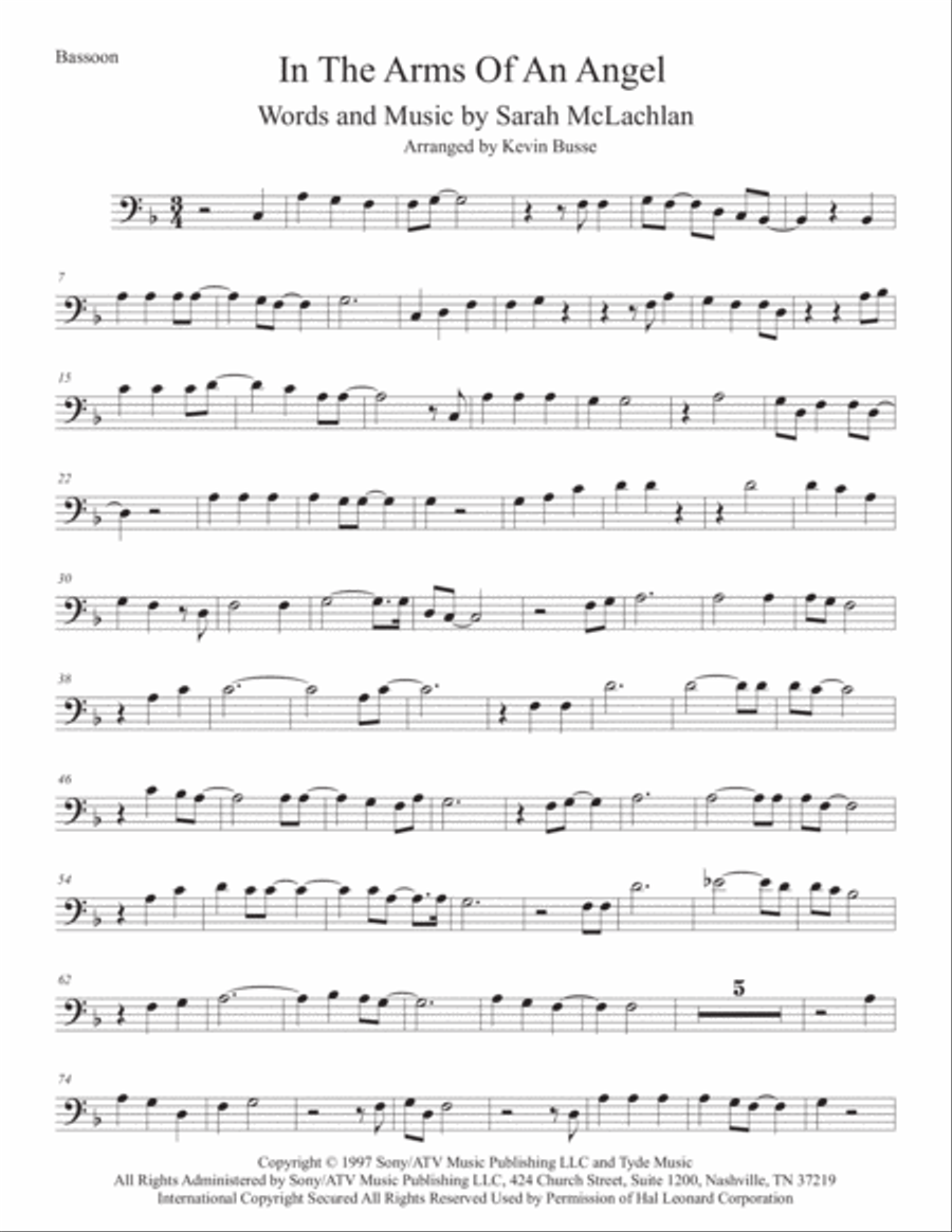 Angel Angel Bassoon Solo scores gallery preview page 1