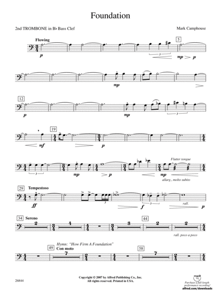 Foundation: (wp) 2nd B-flat Trombone B.C.