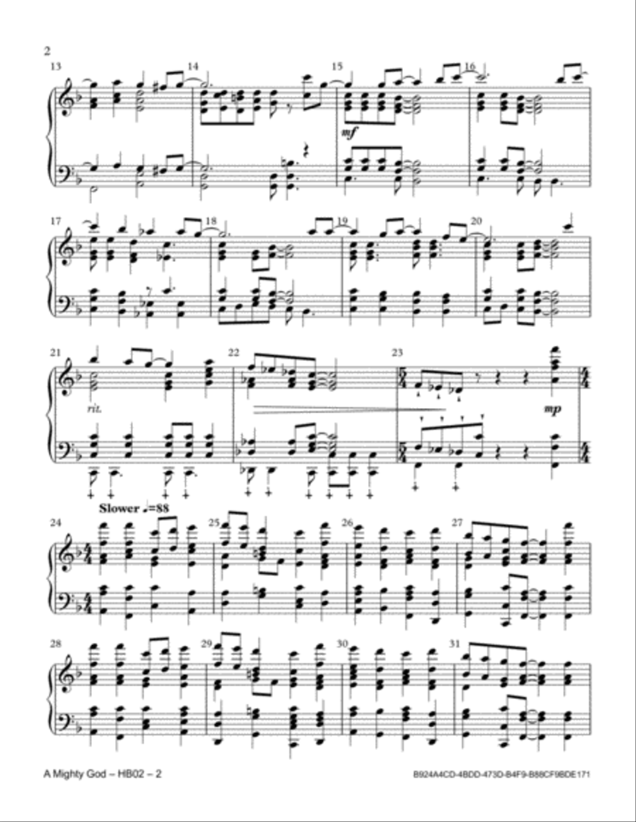 A Mighty God A Mighty God Handbell Choir scores gallery preview page 2