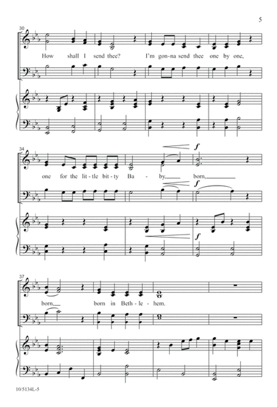 Go Tell It Where I Send Thee 3-Part scores gallery preview page 5