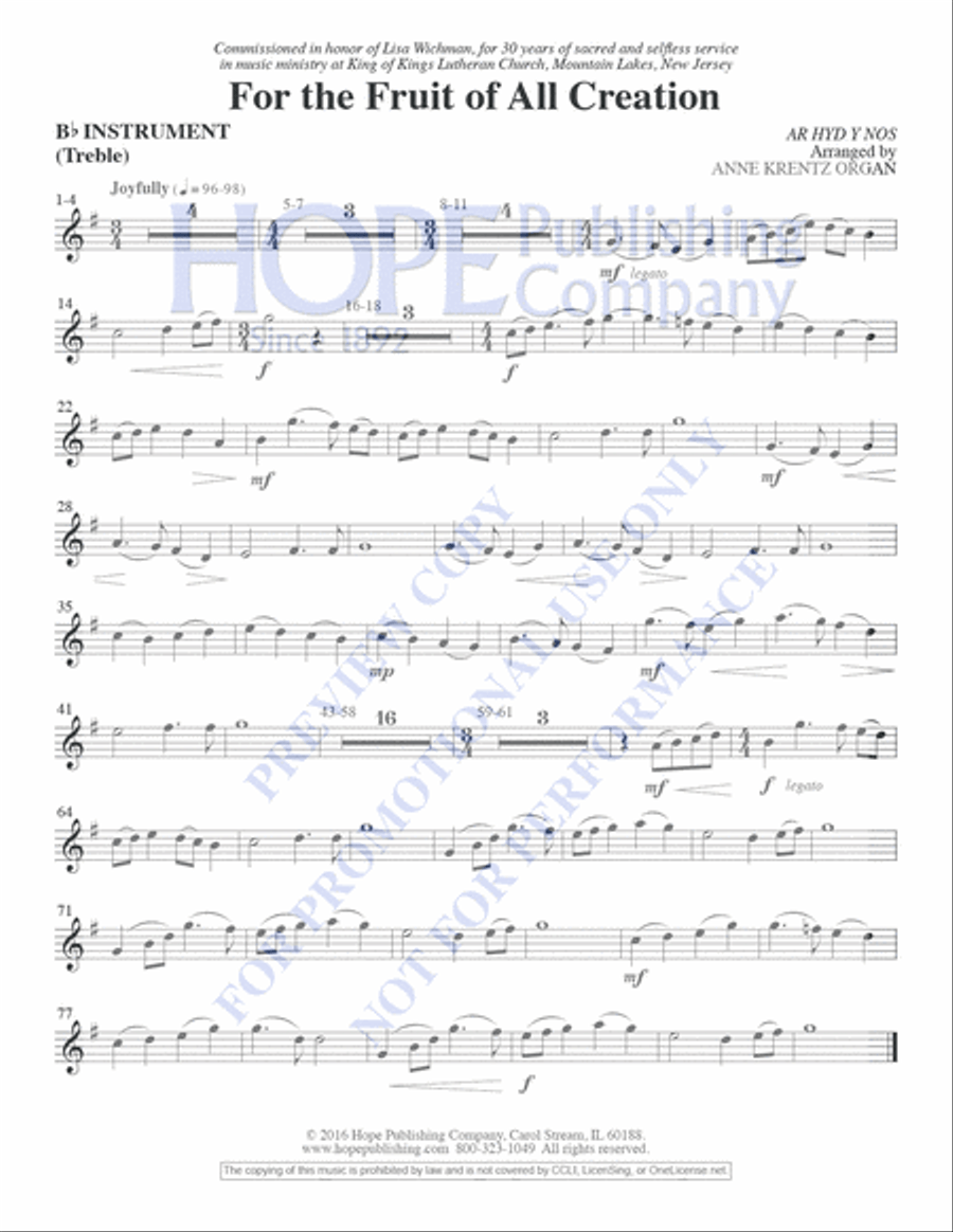 For the Fruit of All Creation Choir scores gallery preview page 3