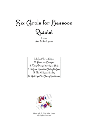 Bassoon Quintet - Six Carols for Bassoons