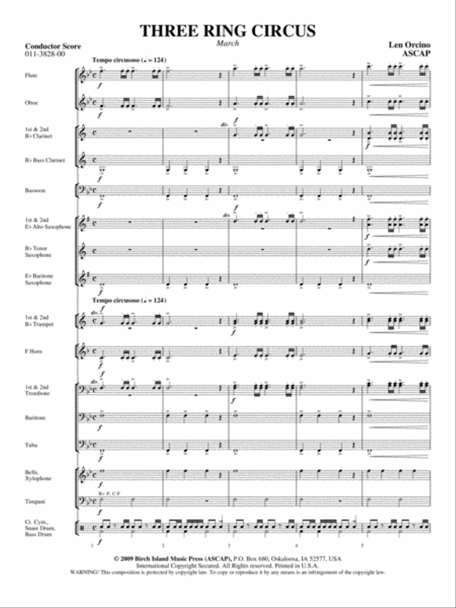 Three Ring Circus Concert Band scores gallery preview page 2