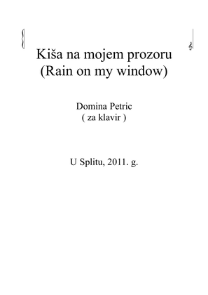 Rain on my window