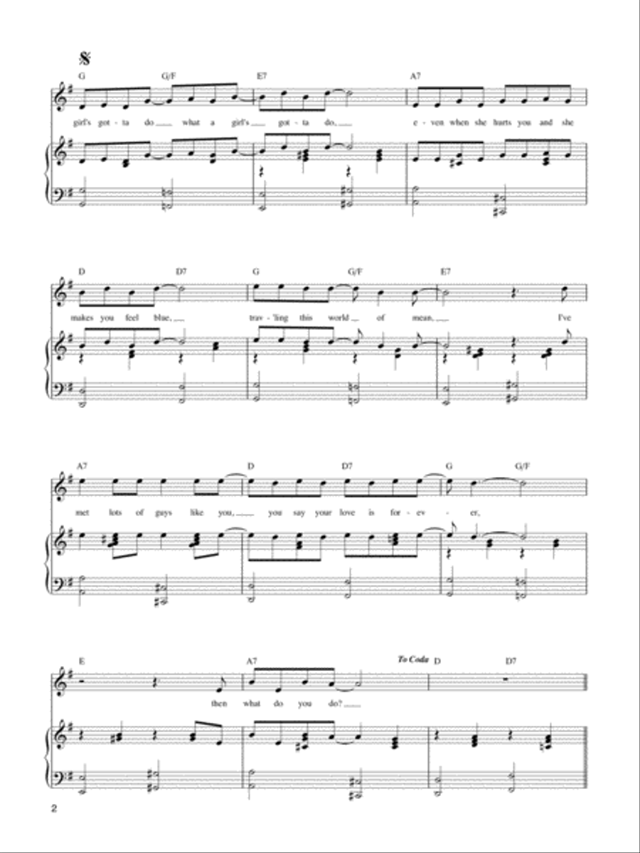 A Girl's Gotta Do What a Girl's Gotta Do Voice scores gallery preview page 3