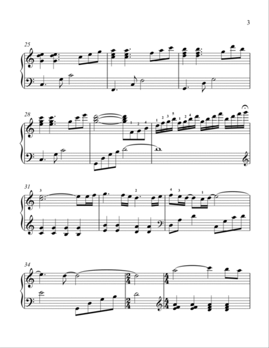 Pavane for Valentain day Piano Solo scores gallery preview page 3