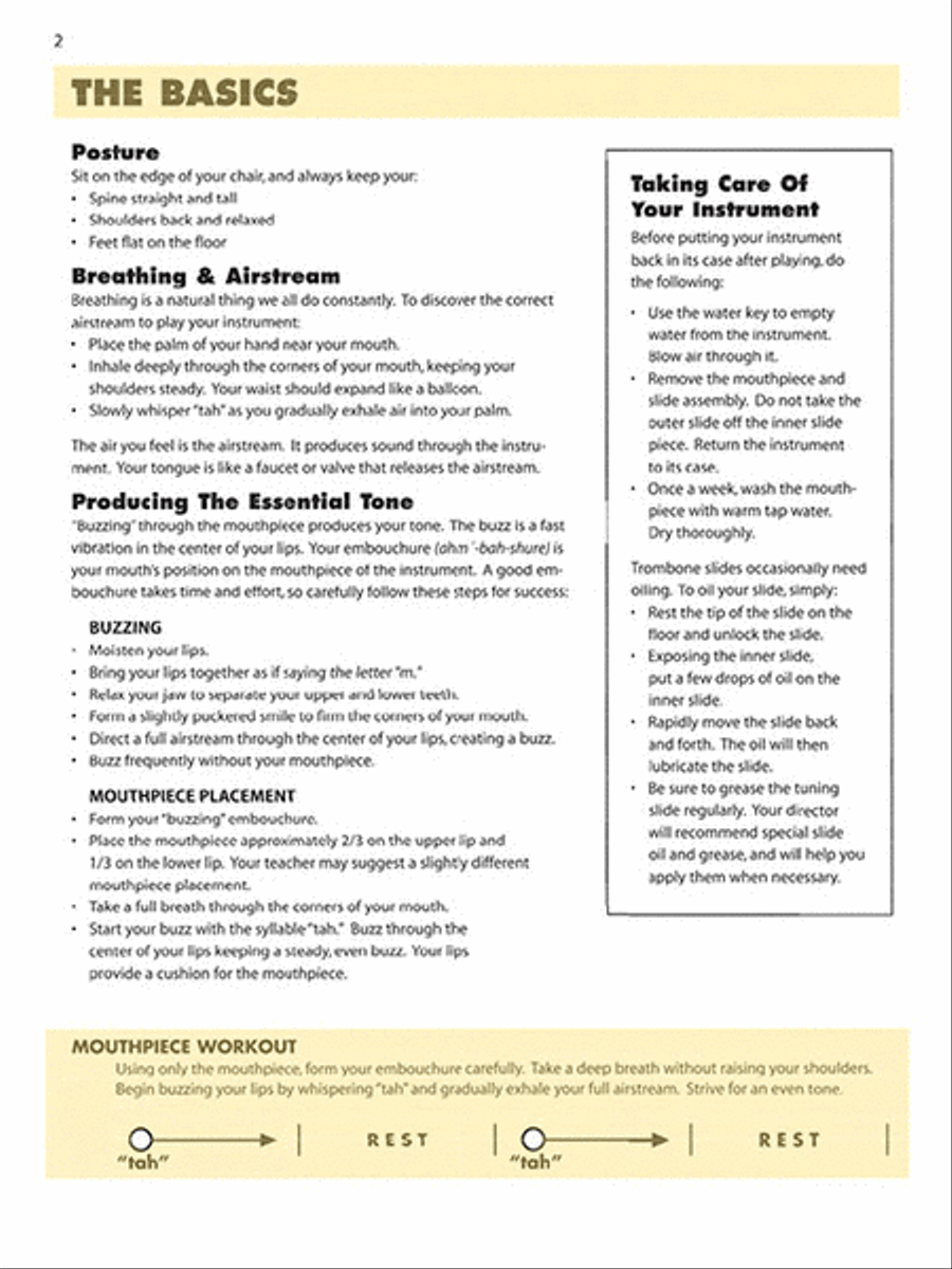 Essential Elements for Band – Trombone Book 1 with EEi Concert Band Methods scores gallery preview page 3