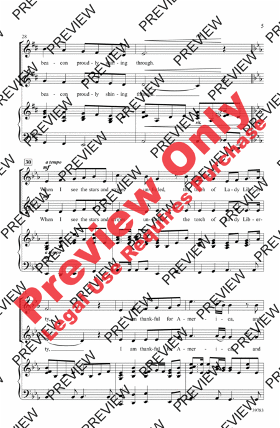 Land of the Free 2-Part scores gallery preview page 5