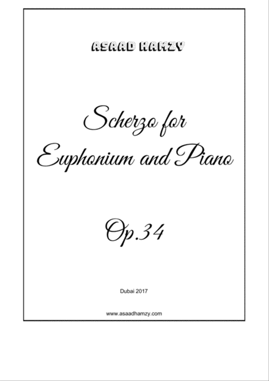 Scherzo for Euphonium and Piano Op.34 Euphonium scores gallery preview page 3