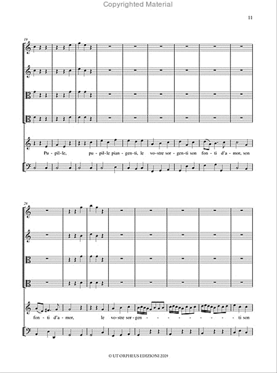 Giona. Oratorio for 5 Voices (SSATB), Strings and Continuo (Modena 1689). Critical Edition SSATB scores gallery preview page 6