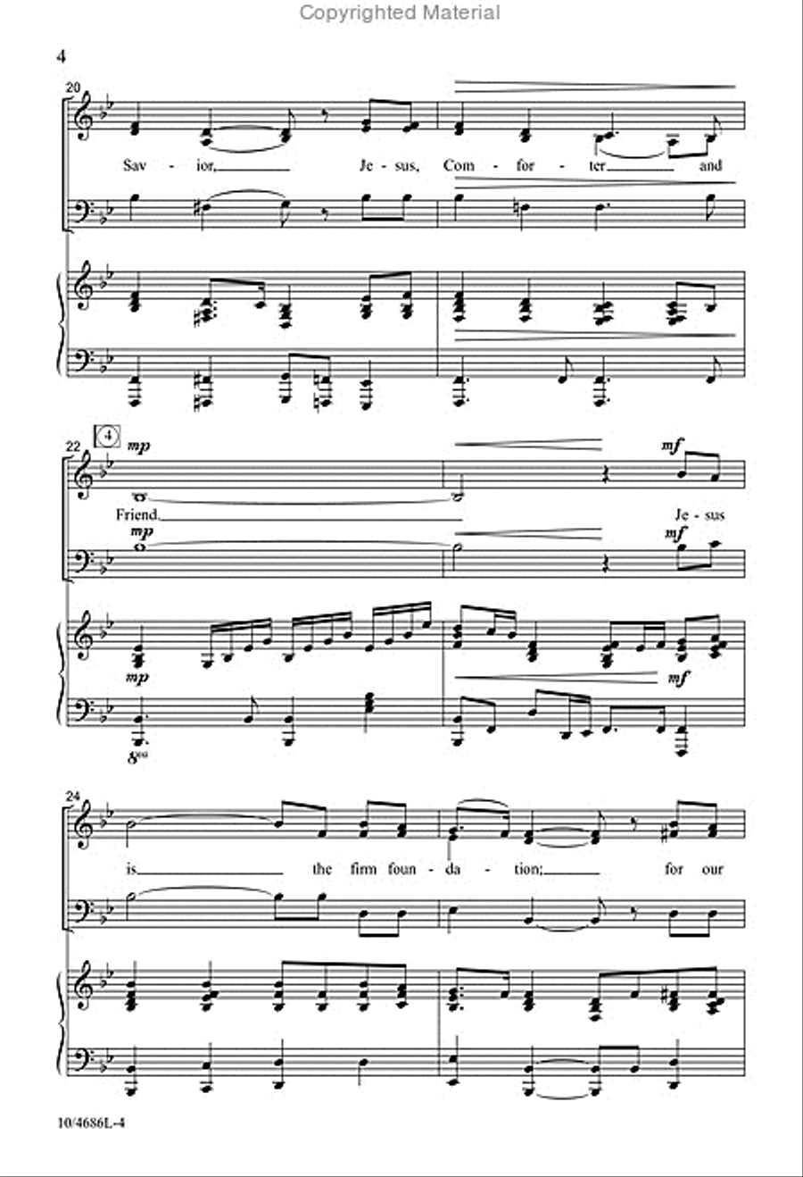 Jesus Is the Living Stone 3-Part scores gallery preview page 4