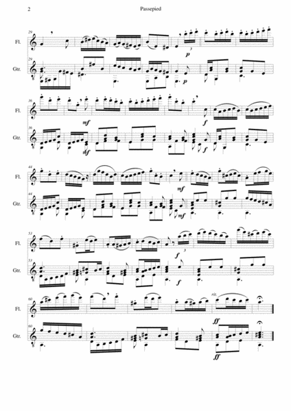 Passepied with variations for flute and guitar image number null