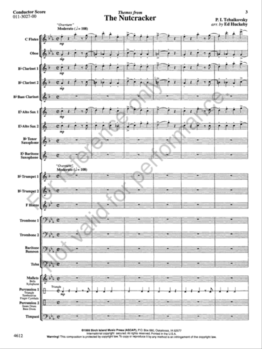 Themes from the Nutcracker Concert Band scores gallery preview page 4