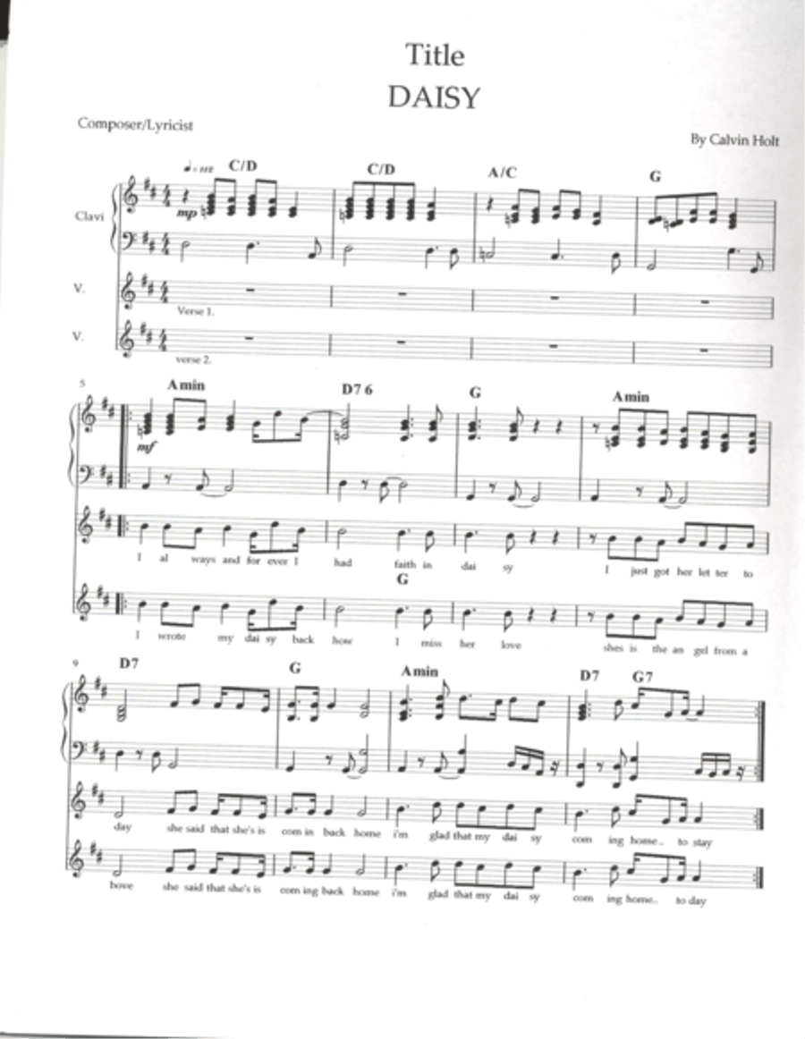 DAISY DAISY Voice scores gallery preview page 2