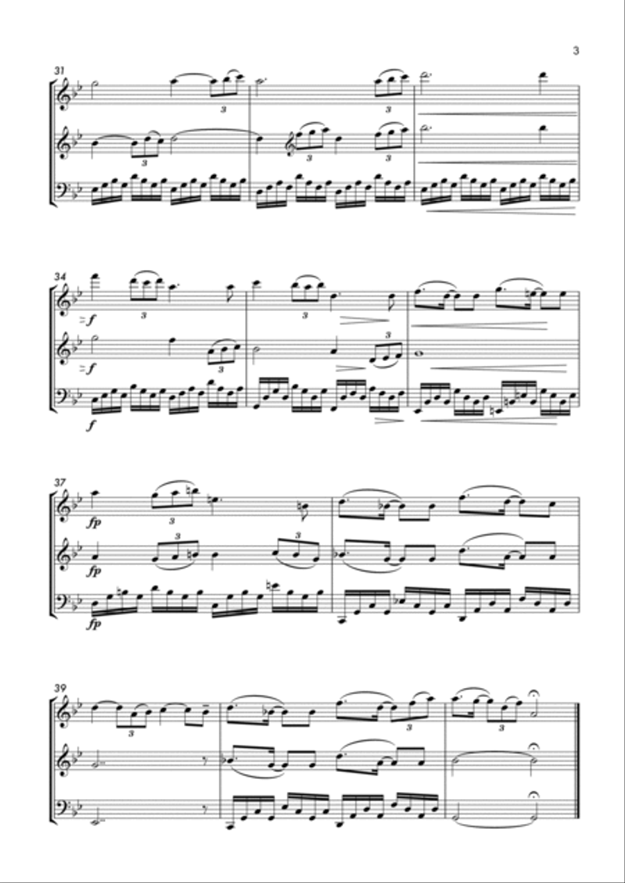 INTERMEZZO String Trio (Violin 1, Violin 2, Cello) String Trio scores gallery preview page 4