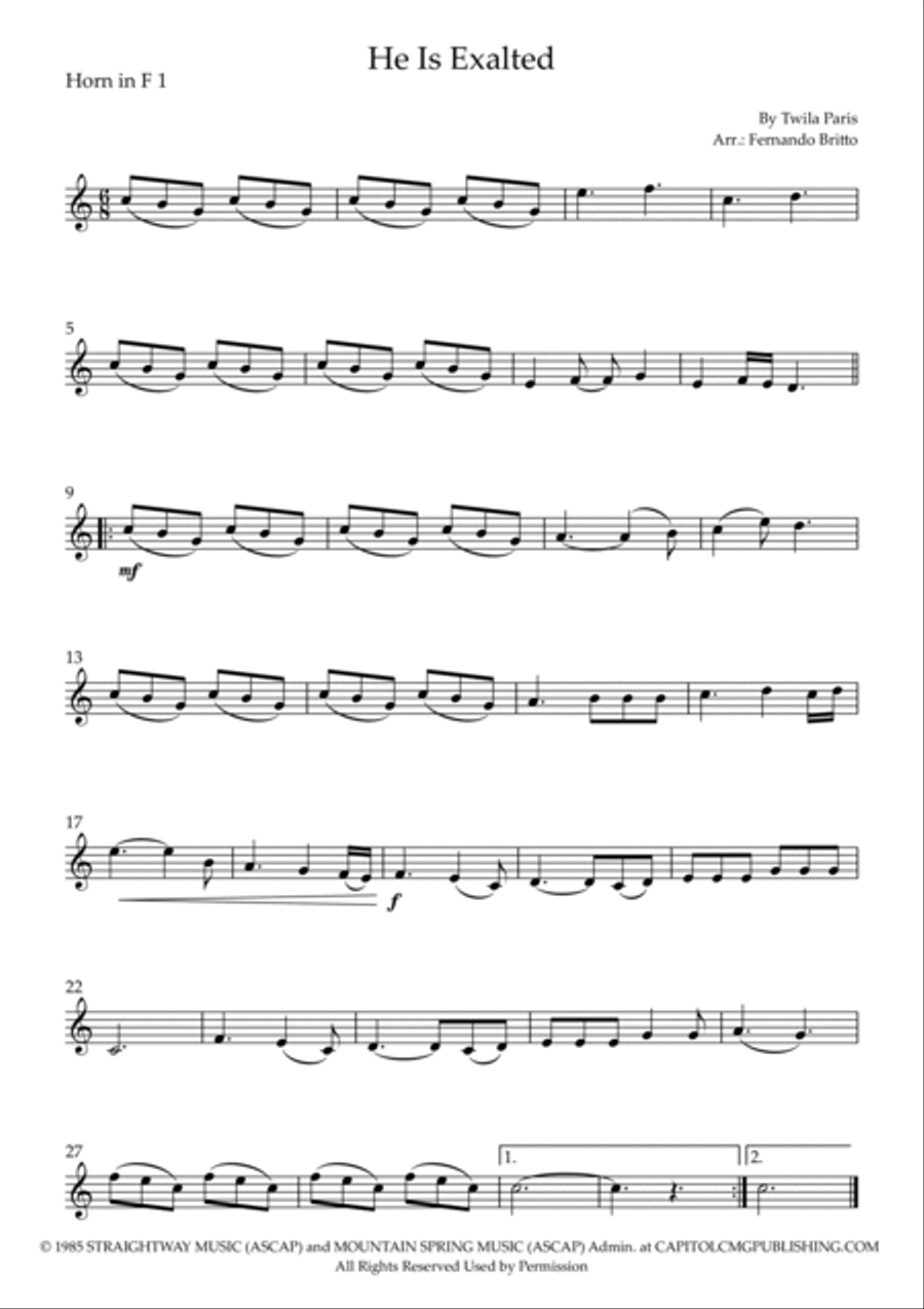 He Is Exalted He Is Exalted Brass Ensemble scores gallery preview page 3