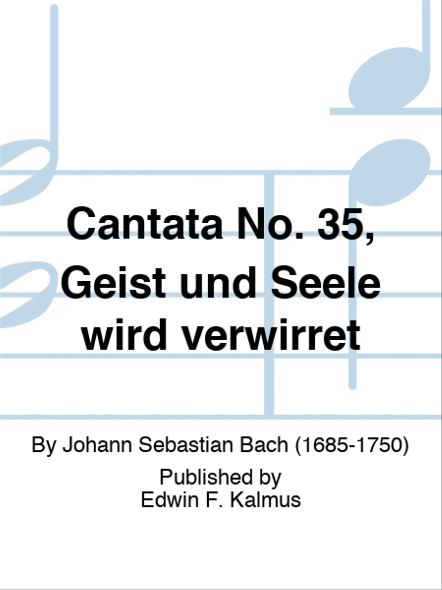 Cantata No. 35, Geist und Seele wird verwirret
