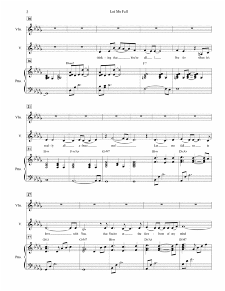 Let Me Fall (as performed on Stephanie Immordino: Self-Titled Album) Small Ensemble scores gallery preview page 3