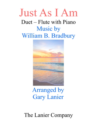 Book cover for Gary Lanier: JUST AS I AM (Duet – Flute & Piano with Parts)