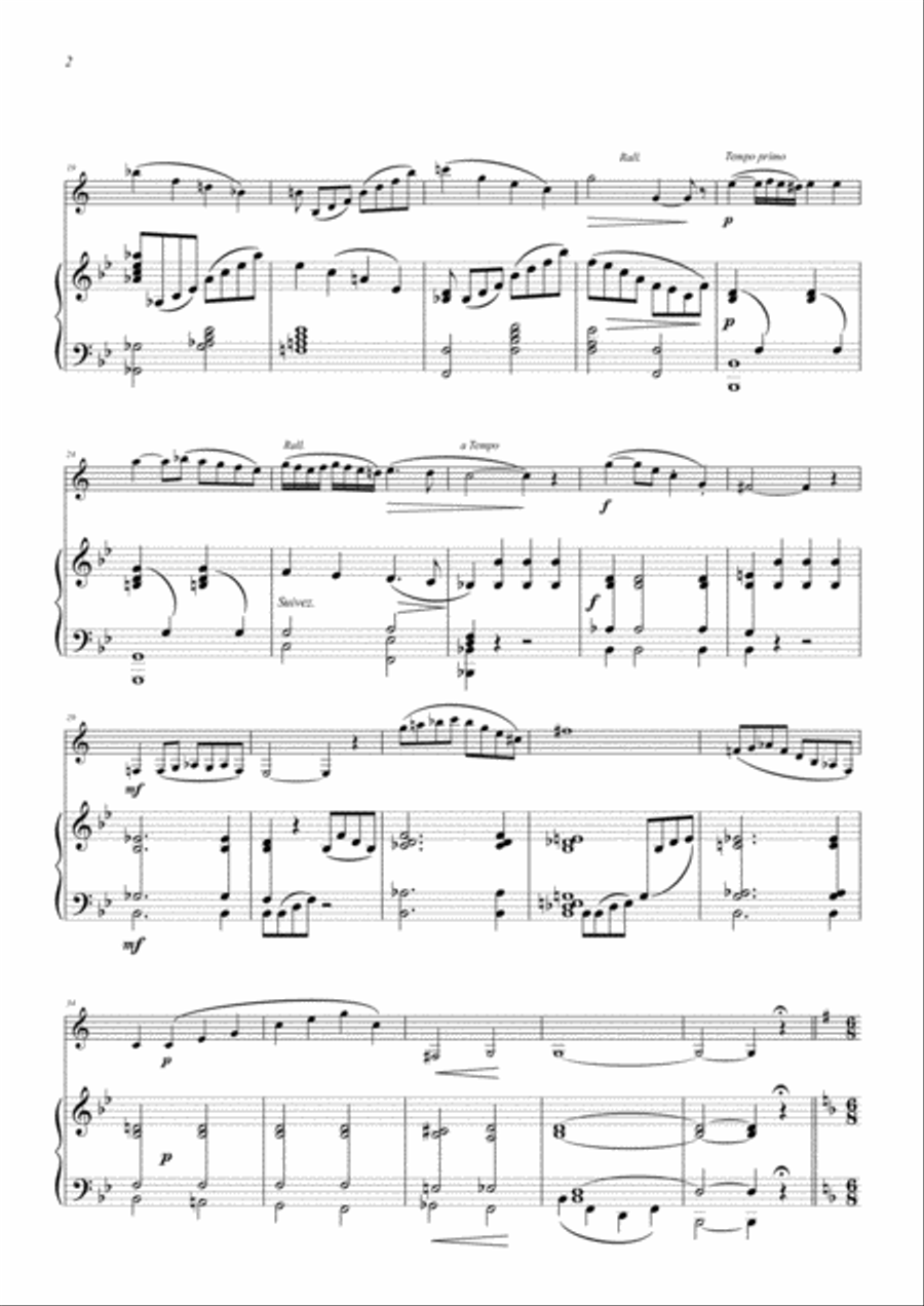 ANDANTINO ET SALTARELLE (Emile Boussagol 1854-1917) for Clarinet and Piano Clarinet Solo scores gallery preview page 5