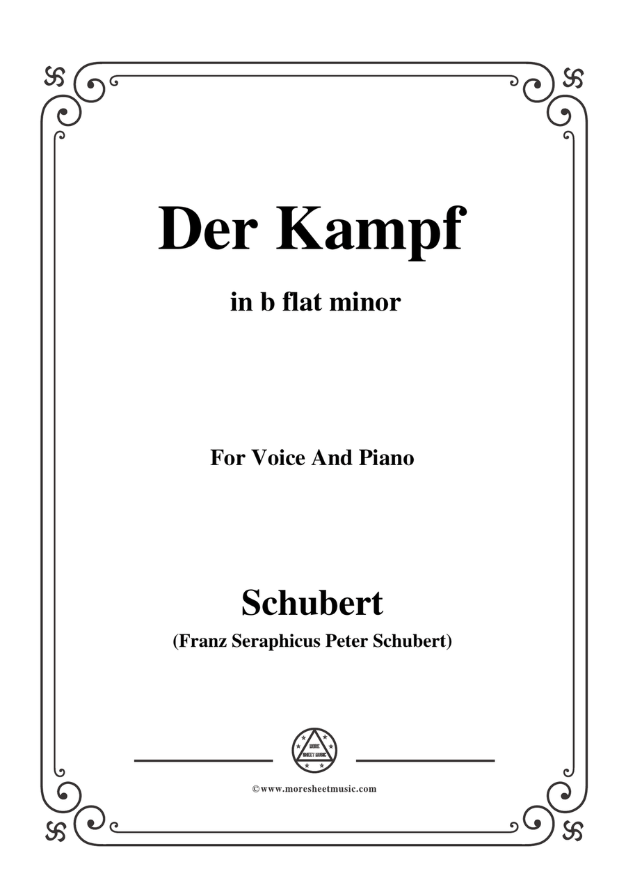 Schubert-Der Kampf,Op.110,in b flat minor,for Voice&Piano