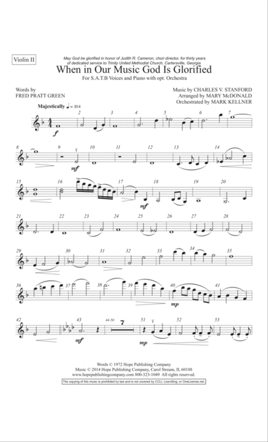 When in Our Music God Is Glorified 4-Part scores gallery preview page 44