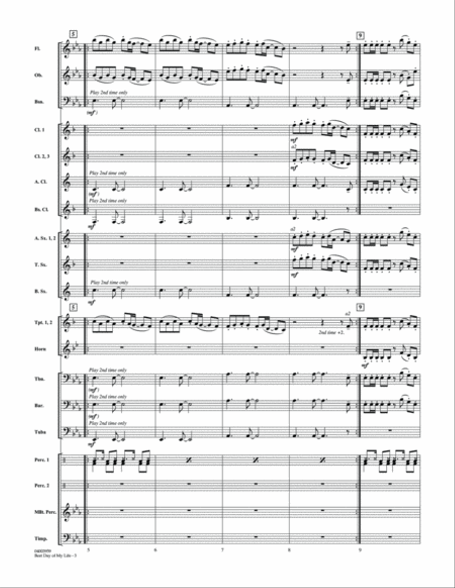 Best Day of My Life - Conductor Score (Full Score) Concert Band scores gallery preview page 3