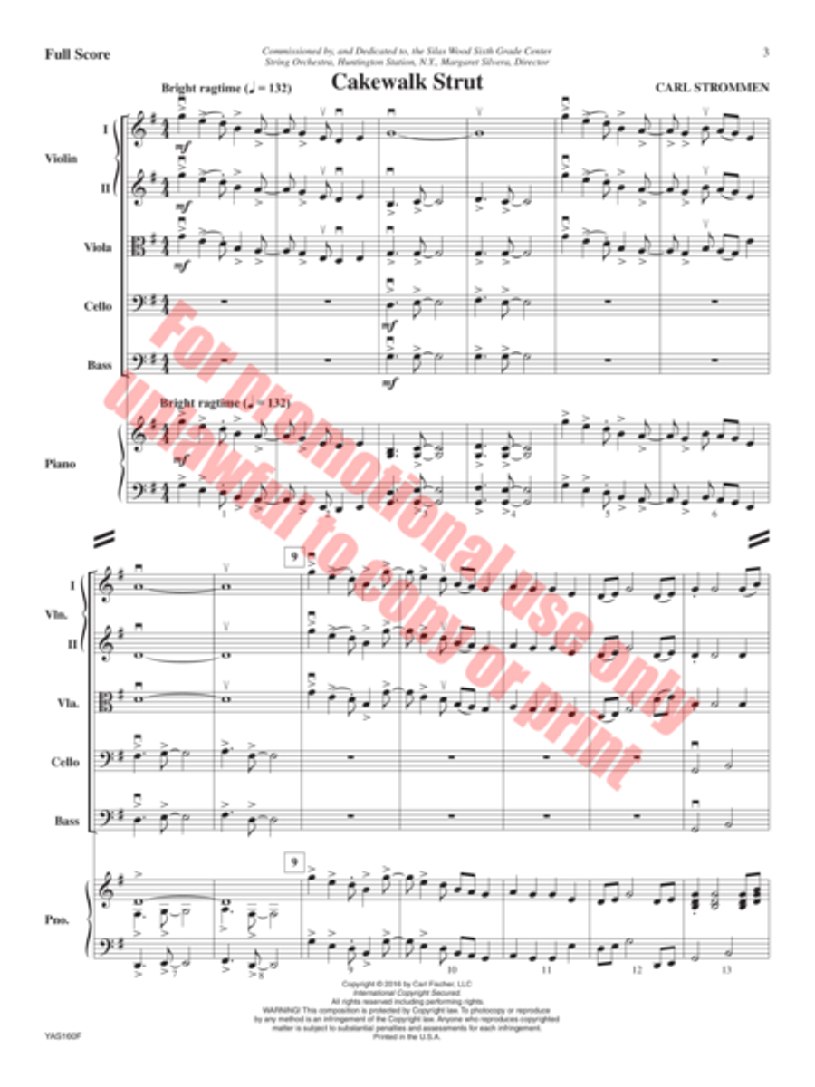 Cakewalk Strut String Orchestra scores gallery preview page 4
