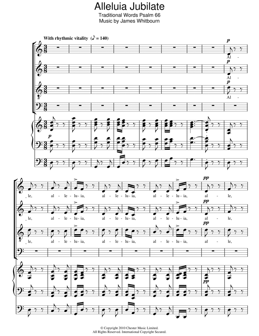 Alleluia Jubilate 4-Part scores gallery preview page 1
