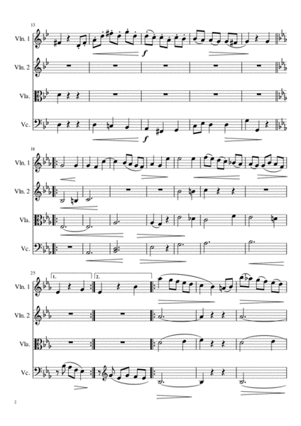 Bagatelle No. 1, Op. 119 for String Quartet image number null